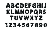 Playful Black And White Font In Bubble Gum Style, Exudes A Fun, Youthful Vibe, Making It Perfect For Creative Designs