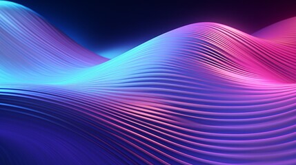Wall Mural - Abstract 3D violet RGB background, futuristic purple wave pattern backdrop