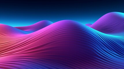 Wall Mural - Abstract 3D violet RGB background, futuristic purple wave pattern backdrop