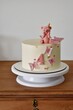 Cake for girl with bear and butterfly