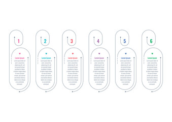 infographic template for growth, economy, business. annual report, internet, web, business, magazine information template. six steps outline infographic template