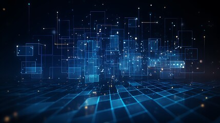 global data network, it industry, network flow, artificial intelligence futuristic abstract technolo