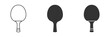 Ping pong racket icon. Vector illustration.