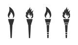 Fototapeta  - Torch icon isolated on a white background. Vector illustration.