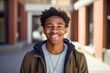 © Geber86 - Smiling portrait of a young happy african american male student on a college campus