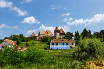 Wall Mural - The fortified church of Alma Vii in Romania