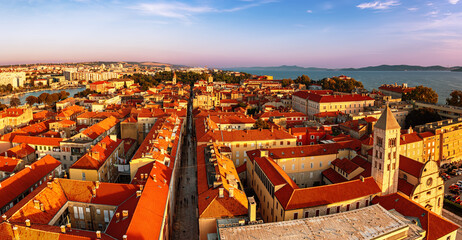 Wall Mural - Top view of the Zadar, Croatia.