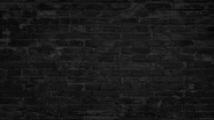 Wall Mural - Abstract Black wall texture for pattern background. wide panorama picture. Black wall texture rough background dark concrete old grunge background black, texture background template page web banner