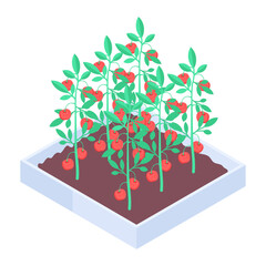 Poster - Check farm crops isometric icon 