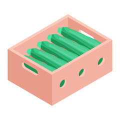 Sticker - Handy isometric icon of red apples 