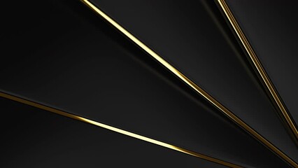 Wall Mural - Winner banner design abstract background. Black motion texture with golden lines animation for luxury concept. Seamless loop.