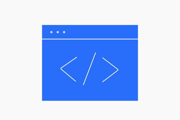 geometric coding illustration in flat style design. vector illustration.