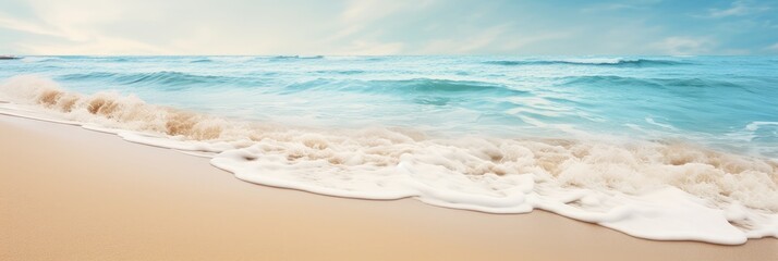 Canvas Print - Clean and beautiful beach and waves