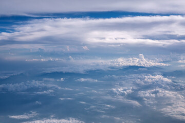 Wall Mural - Clouds of different shapes in the sky