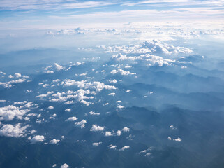 Wall Mural - Clouds of different shapes in the sky