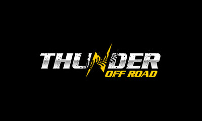 Wall Mural - thunder logo design vector