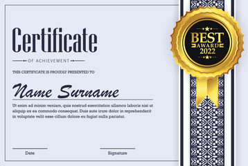 Wall Mural - Achievement certificate best award diploma