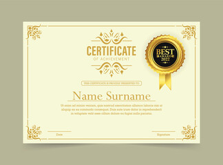 Wall Mural - Achievement certificate best award diploma