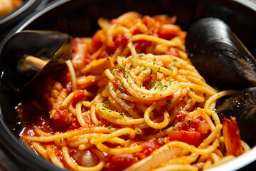 spaghetti with tomato sauce