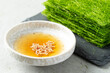 dried green laver and sesame oil sauce