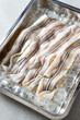 Fresh eel with bones and spines removed