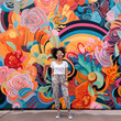 © Robert Kneschke - Stylish Black woman in front of graffiti wall