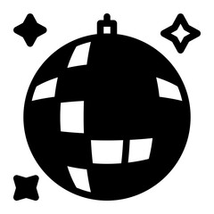 Wall Mural - disco ball glyph icon