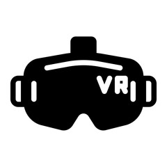 Poster - virtual reality glyph icon