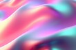 Gradient holographic Iridescent waves, frosted glass, soft textured gradient, and isometric, reflections.
