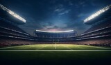 Fototapeta Sport - american football stadium at night, ai generative