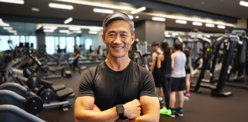 Gym, fitness and portrait of a personal trainer for a training consultation. Happy, smile and sports coach or athlete with a wellness, health and exercise checklist in workout center