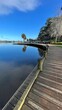 wooden walkway  over the lake in Hamilton 