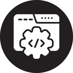web development glyph icon