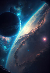 Wall Mural - Circular galaxy in the outer space