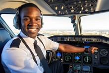happy airplane pilot