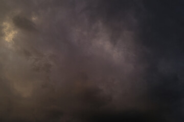 picturesque, dramatic stormy sky with dark clouds, approaching thunderstorm. Concept on theme of Severe Weather, natural disasters, hurricane, typhoon, tornado, storm, natural basis for designer