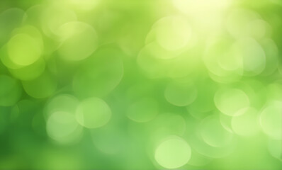 Aufkleber - Abstract green foliage bokeh backdrop