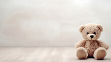A Teddy Bear On A Pastel Background