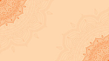 Luxurious Orange Peel Lotus Mandala Simple Blank Vector Background

