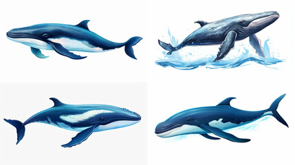 Poster - set of dolphin