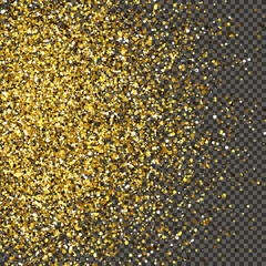 Wall Mural - gold glittering dust on transparent backdrop