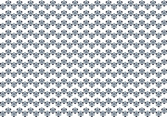 Abstract geometric six fold flower seamless pattern in gray n blue on white background.Vector illustration.For masculine male shirt lady dress textile cover wallpaper decoration all over print 