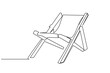 seaside beach chair sunbathing object seasonal line art design