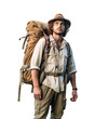 Solo Traveler with a Backpack, travel, adventure, wanderlust, explorer, png, transparent background