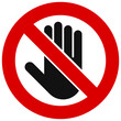 No entry / access denied sign illustration isolated