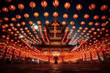 Wall Mural - Chinese lanterns during new year festival