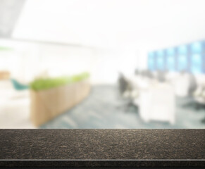 Wall Mural - Table Top And Blur Office Of Background