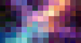 Fototapeta Kosmos - Pixelated colorful gradient vector background