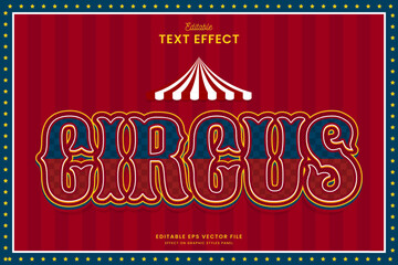 decorative vintage circus editable text effect vector design