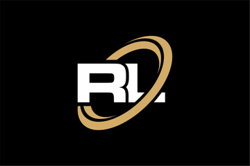 RL creative letter logo design vector icon illustration